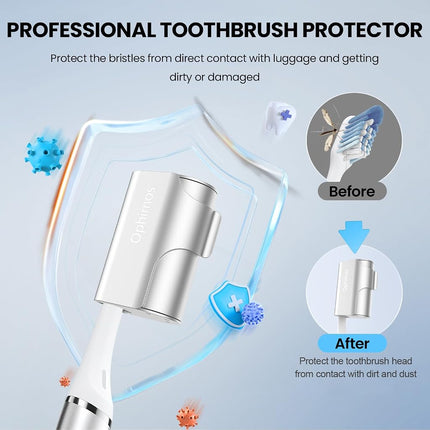 Ophimos Aluminum Toothbrush Cover Caps for Family, Travel Toothbrush Covers