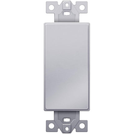 ENERLITES Insert vierge pour plaque murale décorative, insert adaptateur de prise à bascule vierge 1 poste, 6001-SV, Argent