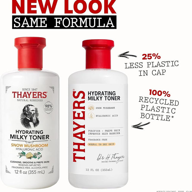Thayers Toner Milky Face Toner Snow Mushroom Hyaluronic Acid 355ml