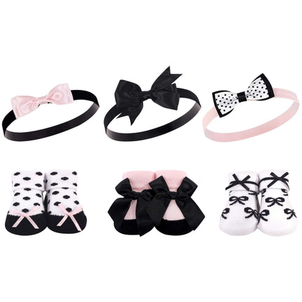 Hudson Baby Baby Girls' Headband and Socks Gift Se