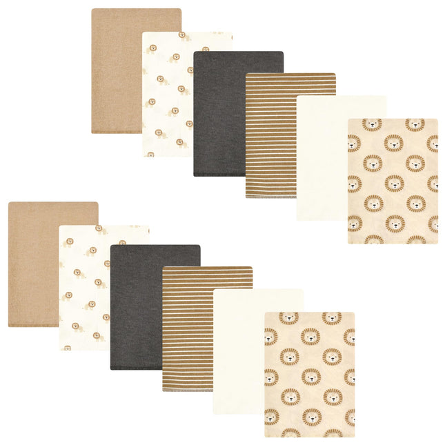 Hudson Baby Unisex Baby Cotton Flannel Burp Cloths