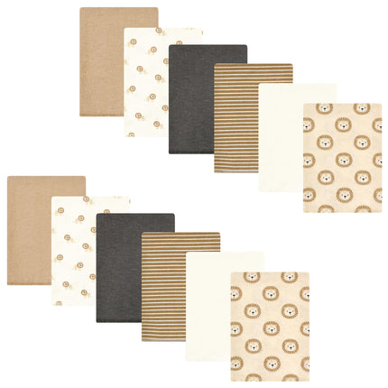 Hudson Baby Unisex Baby Cotton Flannel Burp Cloths