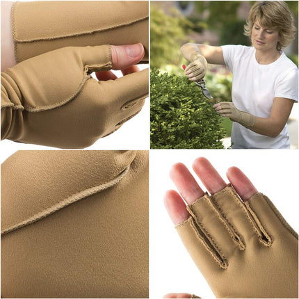 Isotoner Therapeutic Gloves, Left, Small, Open Finger