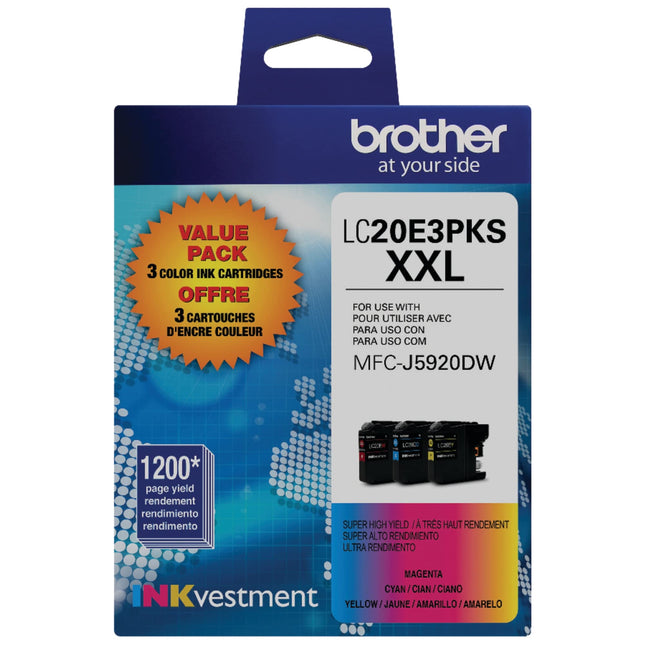 BROTHER - LC20E3PKS XXL Super High Yield Ink Cartr