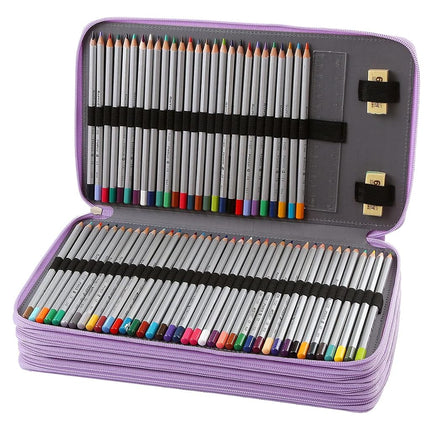 Lbxgap Individual Slots Pencil Holder, Purple, 300, Portable,travel