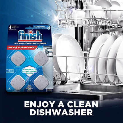 Finish In-Wash Dishwasher Cleaner: Clean Hidden Grease & Grime, 3ct