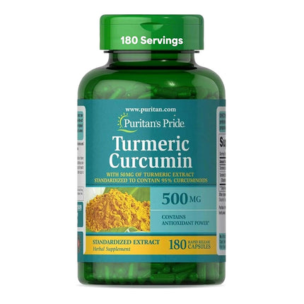 Puritan's Pride Turmeric Curcumin 500 mg Capsules,