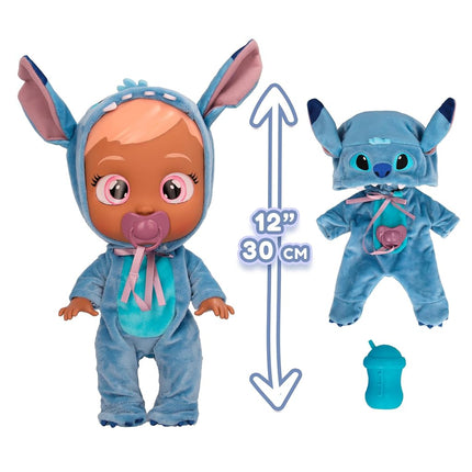 Cry Babies Disney Stitch Doll with Her Personalised Blue Pyjamas