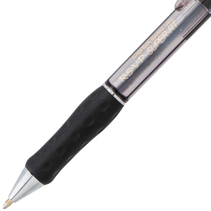 Pentel RSVP Super RT, Stylo-bille, (1,0 mm) Trait moyen, Encre noire, Paquet de 3 - BX480BP3A