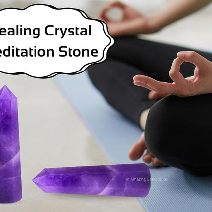 Amazing Gemstone Cobalt Calcite Crystal Towers - Natural Healing Crystal Point Obelisk for Reiki Healing and Crystal Grid (3" to 4" INCH)