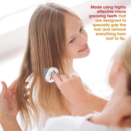 Lice Comb - (Pack of 12) Head Lice Treatment that's Individually Packaged Professional Stainless Steel Louse and Nit Combs Removes Eggs with Rounded Tips for Comfort