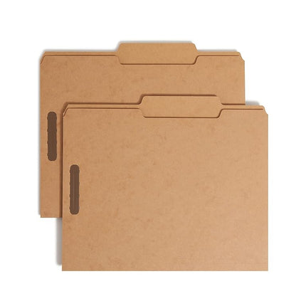 Smead Fastener File Folder, 2 Fasteners, 2/5-Cut Tab Right of Center Position, Letter Size, Kraft, 50 per Box (14882)