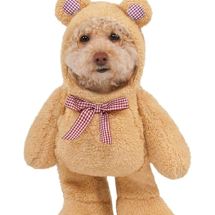 Rubies Official Walking Teddy Bear Pet Costume, Size Medium Halloween Halloween