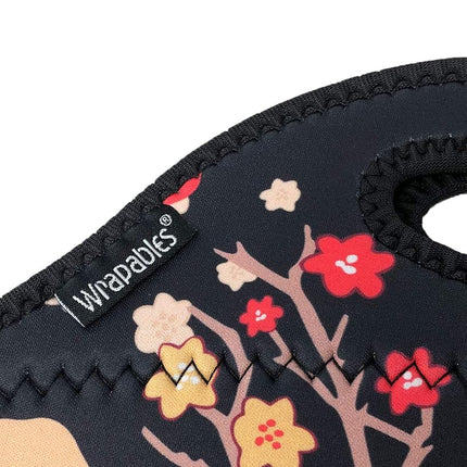 Wrapables® Insulated Neoprene Lunch Bag, Midnight Floral