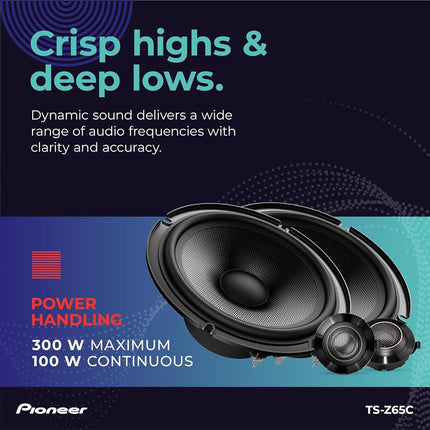 Pioneer TS-Z65C 330W 17cm 2-Way Component Speaker System