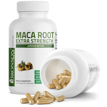 Bronson Maca Root Extra Strength 4000 MG per Serving, Lepidium Meyenii - Non-GMO, 120 Vegetarian Capsules