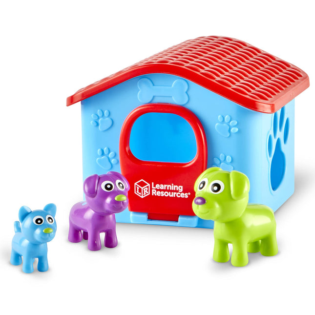 Learning Resources Sort-'Em-Up Pups, Preschool Sorting Set, Sort by Height, Weight, Colour, Number & Ear Pattern, Ages 3+