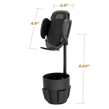 Scosche SUHCUPM-XCES0 Select Cup Holder Phone Mount Cradle for Car or Truck - Universal Hands-Free Gooseneck Mount for Car Cup Holder - Vehicle Cell Phone Cradle for iPhone or Android Smartphones