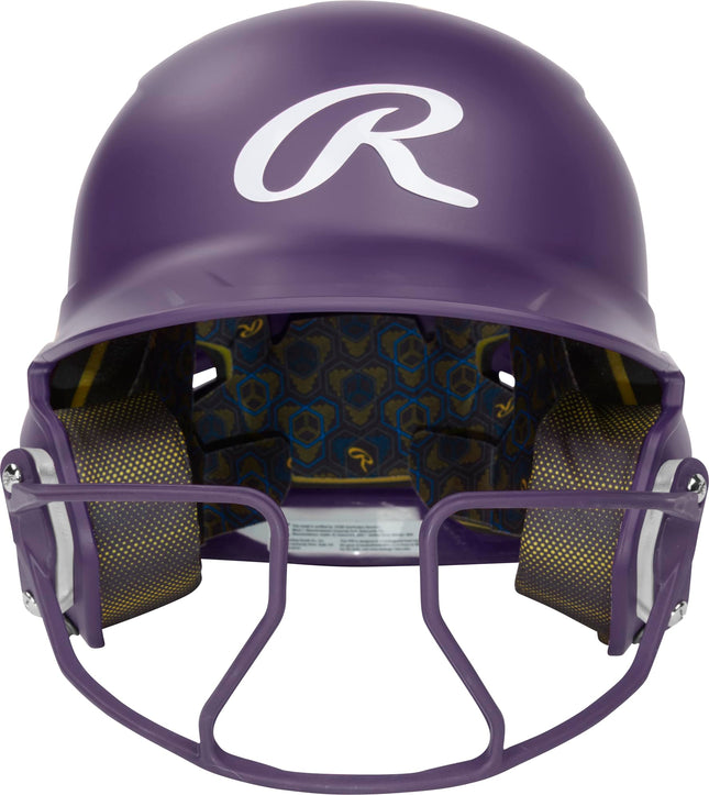Rawlings Hi-Viz Batting Helmet Fastpitch Unisex Purple Junior Batting Helmet | 6 3/8"-7 1/8"