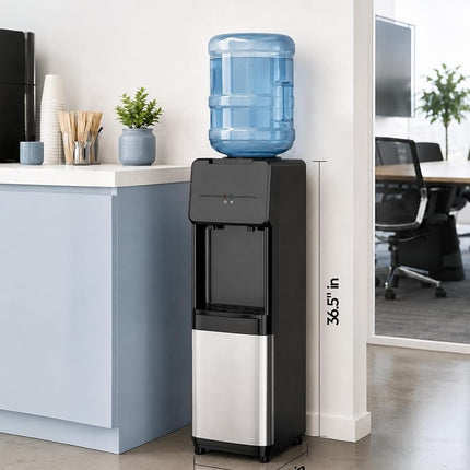 Euhomy Hot & Cold Water Dispenser, Top Loading Water Dispenser for 3 or 5 Gallon Bottles, Top Loading Hot & Cold Water Dispenser with Child Safety Lock, for Office, Home