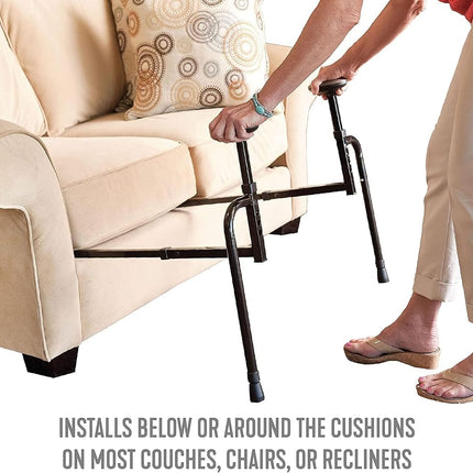 Stander EZ Stand-N-Go, Adjustable Standing Mobility Aid, Chair Assist Grab Bars, Ergonomic Stand Assist Handles (Eligible for VAT Relief in the UK)