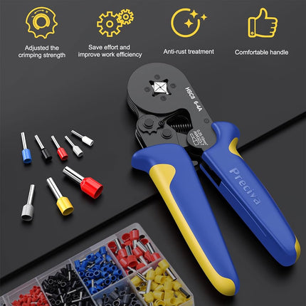 Preciva Ferrule Crimping Tool with 2000Pcs Wire Connectors, AWG23-7