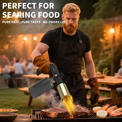 Powerful Propane Torch, Gift for Men Dad, Culinary Blow Kitchen Cooking Torch for Steak Searing, Campfire Charcoal Starter for Blackstone Griddle Accessories (Tank Not included)