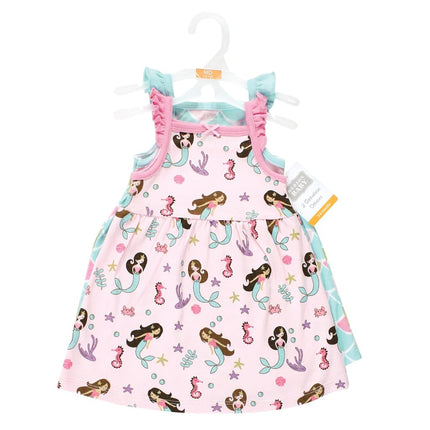 Hudson Baby Baby Girls' Cotton Dresses, Mermaid Princess, 9-12 Months