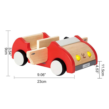 Hape Family Car | Wooden Dolls House Car Toy, Push Vehicle Accessory for Complete Doll House Furniture Set