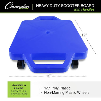 Patinete de servicio pesado Champion Sports HDS12 de 12" con asas
