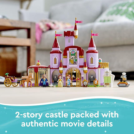 LEGO Disney Belle and The Beast’s Castle 43196 Building Kit; an Iconic Castle Construction Toy for Creative Fun; New 2021 (505 Pieces)