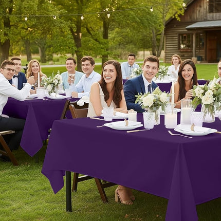Utopia Kitchen Rectangle Tablecloth, 2-Pack 60 x 102 Inch, Purple