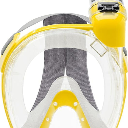 Cressi Duke Full Face Snorkel Dry Mask - Available in Standard Version or with Action Cam Holder, Adult Unisex