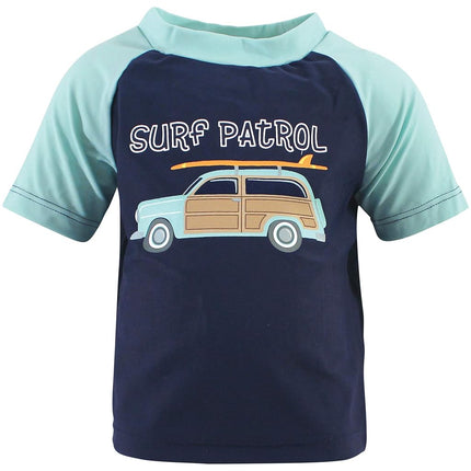 Hudson Baby Unisex Baby Swim Rashguard Set, Surf Car, 3-6 Months