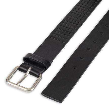 Dickies Women’s Leather Casual Belt, Black Perforated, S