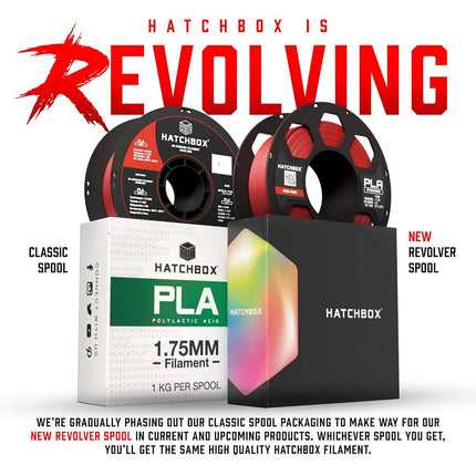 HATCHBOX Filament PLA Noir 1,75 mm pour imprimante 3D, bobine de 1 kg, précision dimensionnelle de +/- 0,03 mm, filament pour impression 3D
