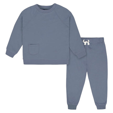 Gerber baby-boys Toddler 2-piece French Terry Pullover & Jogger Set, Mustard Yellow, 18 Months
