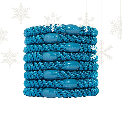 L. Erickson Ponytail Holders - Set of Eight - Peac