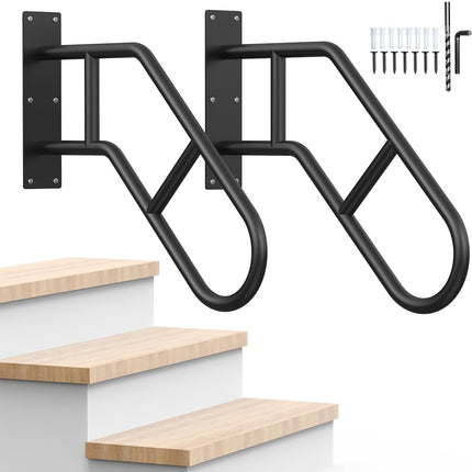 Handrails for Outdoor Steps ，22.8" Stair Railing I