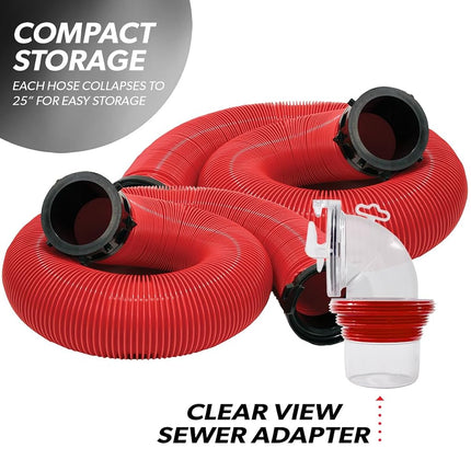 Valterra D04-0115 EZ Coupler 20' Deluxe Bayonet Sewer Hose Kit