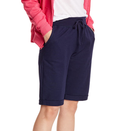 Hanes Women's French Terry Bermuda Short, Navy, Me