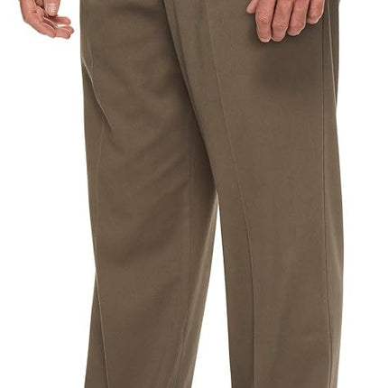 Dockers Pantalón de hombre, talla grande, Easy Khaki, casual, con pliegues, Dark Pebble, 44W x 28L