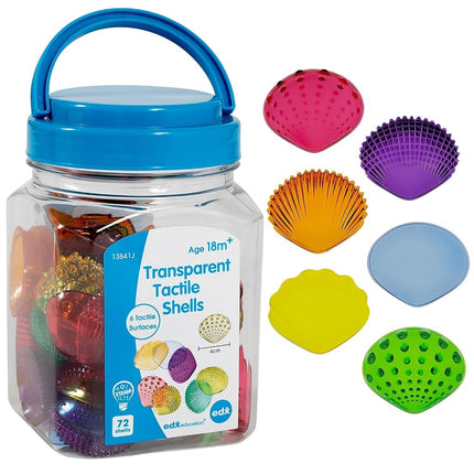 edxeducation Tactile Shells, Set of 72, Translucen