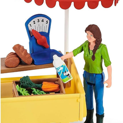 Schleich Farm World - 39Pc Sunny Day Mobile Farm Stand - Kids 3+ | 42528