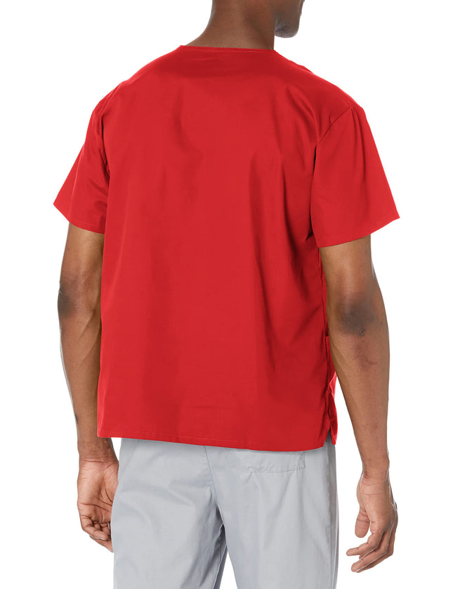 Uniforme médico Dickies EDS Signature para mujer, camiseta con cuello en V para mujer de popelina cepillada suave 86706, rojo, 4XL Plus