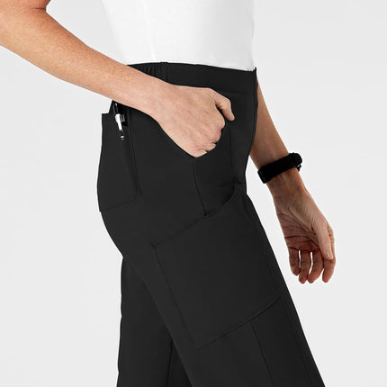 WonderWink Tall Plus Size Women's Full Elastic Pant, Black, XX-Large Tall
