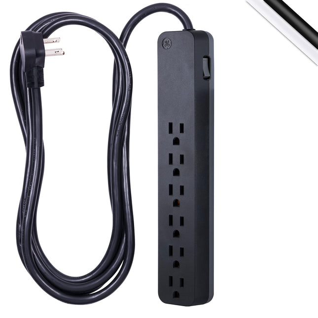 GE Pro 6-Outlet Surge Protector, 8 Ft Extension Co