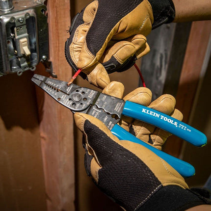 Long Nose Wire Cutter, Wire Crimper, Stripper and Bolt Cutter Multi Tool, 8-Inch Long Klein Tools 1010, Multi-Colour