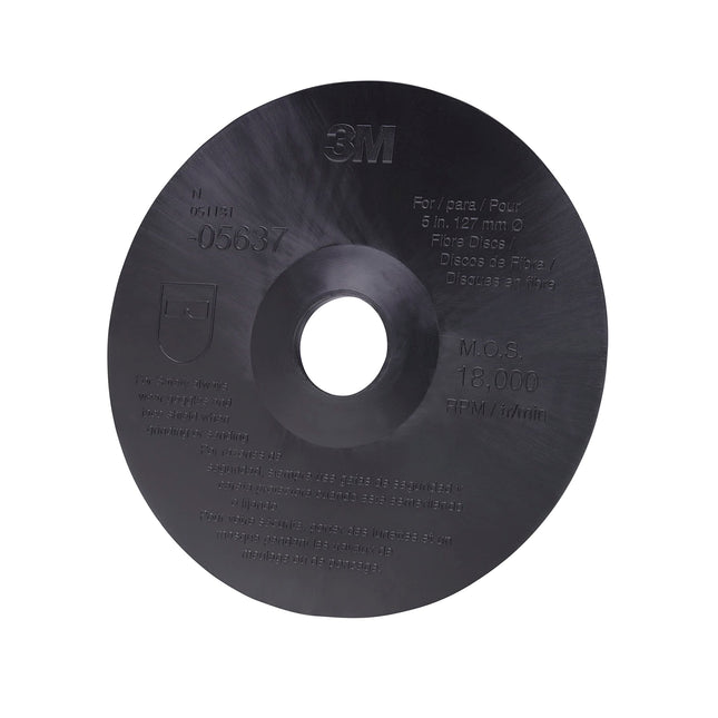 3M Fibre Disc Backup Pad, 05637, 5 in x 7/8 in, Bl