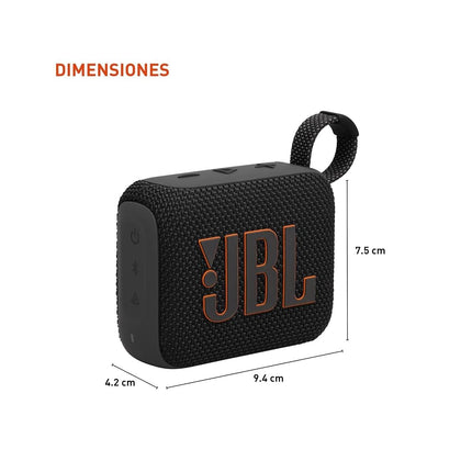 JBL Go 4 - Ultra-Portable, Waterproof and Dustproof Bluetooth Speaker, Big Pro Sound with punchy bass, 7-Hour Built-in Battery, Made in part with recycled materials (Black)